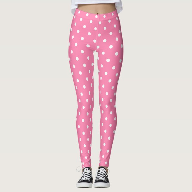 Leggings Pois roses (Devant)
