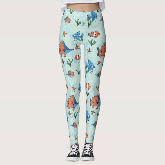 Leggings Poisson Carton mignon (Devant)