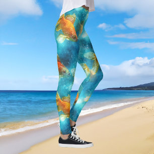 Leggings Poissons colorés Plage d'Imaginaire sous-marin