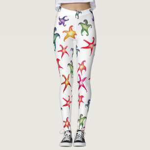 Leggings Poissons d'étoiles de mer colorés, Légendes d'étoi