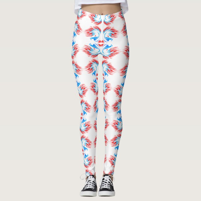 Leggings Poissons tropicaux de l'océan ~ Vie aquatique exot (Devant)