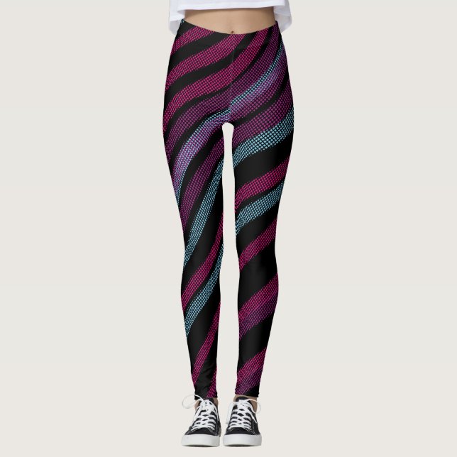 Leggings Polka Dot universel GYM en noir design (Devant)