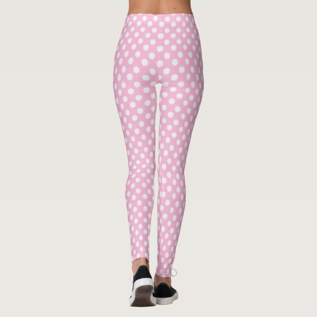 Leggings Polka point rose (Dos)