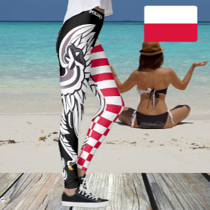Leggings Pologne Leggings, Patriotique, Aigle, Drapeau polo