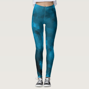Leggings Polygone bleu