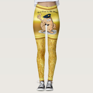 Leggings Pomme de terre de policier avec un casquette bleu