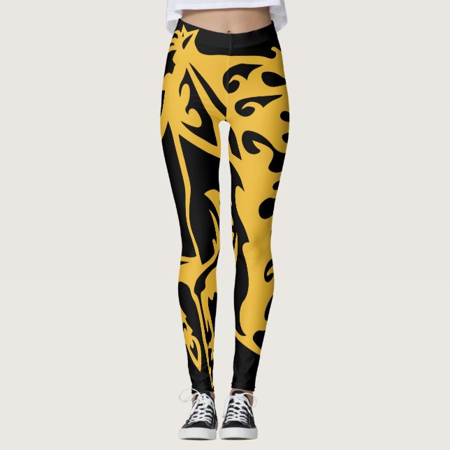 Leggings Pony Horse Stallion Steed School Bus Jaune (Devant)