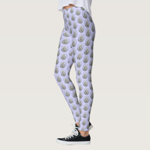 Leggings Poodé Jouet miniature Argent gris bleu Chien Art