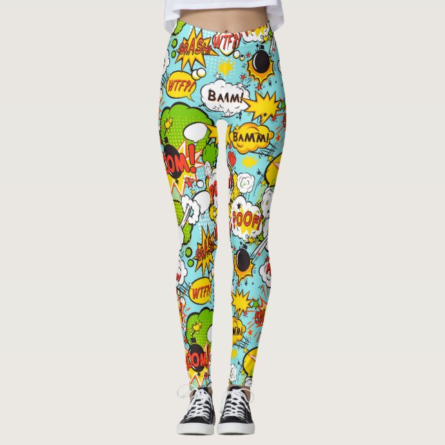 Leggings Pop Art coloré (Devant)