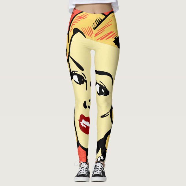Leggings Pop Art Girl (Devant)