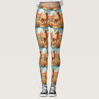 Leggings Pop Art Palomino Desert Horse