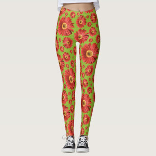 Leggings Pop Daisy Red