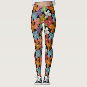 Leggings Porte-documents de poche Chalk Daisies
