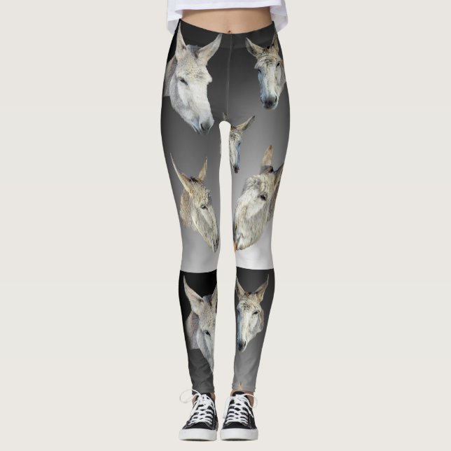 Leggings portrait de A Donkey, (Devant)