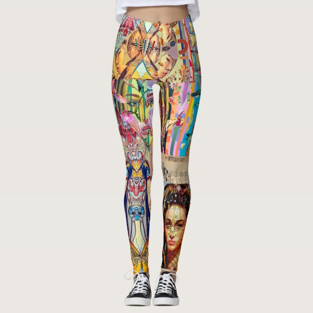 LEGGINGS PORTRAIT ONE DESIGNER COLLAGE (Devant)