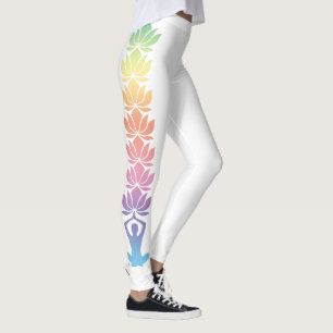 Leggings Pose de Yoga Namaste Lotus Fleurs sur
