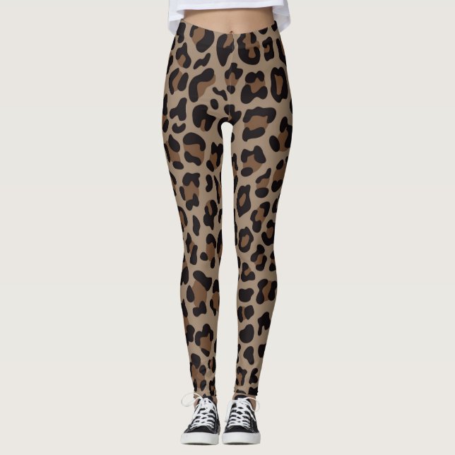 Leggings Poster de animal au chocolat Légumineuses des femm (Devant)
