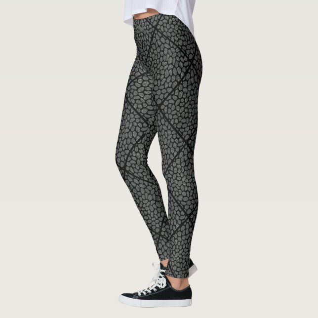 Leggings Poster de animal de diamants de mosaïque moderne n (Gauche)