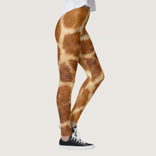 Leggings Poster de animal de Giraffe tacheté Brown et crème