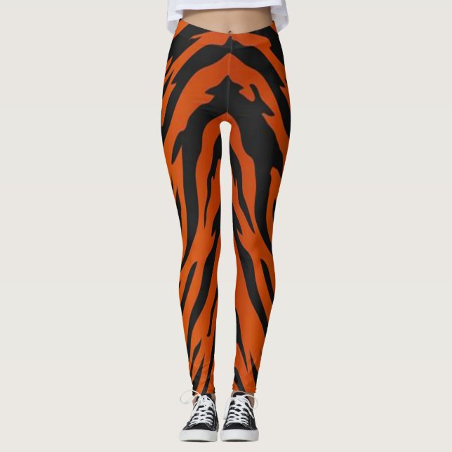 Leggings Poster de animal de la jungle de Tiger (Devant)