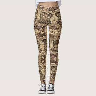 Leggings Poster de animal de peau de serpent exotique motif