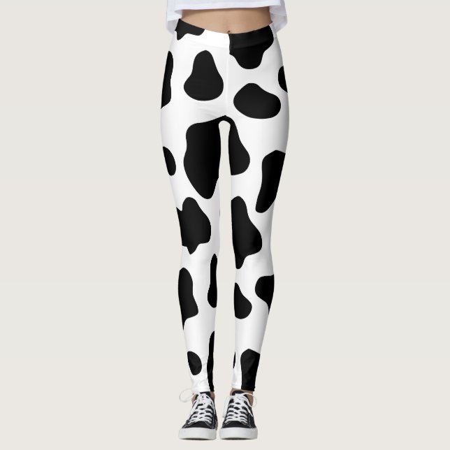 Leggings Poster de animal de vaches motif de points de vach (Devant)