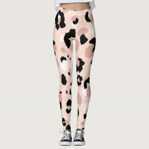 Leggings Poster de animal Léopard Abstrait moderne