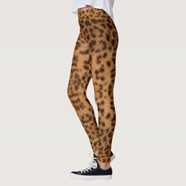 Leggings Poster de animal Motif à la mode de Jaguar Fur Exo (Gauche)
