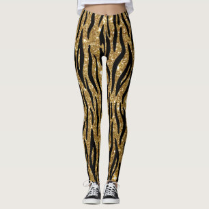 Leggings Poster de animal Parties scintillant or