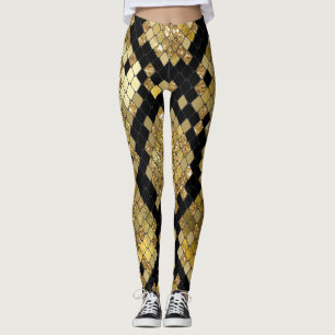 Leggings Poster de animal Parties scintillant or