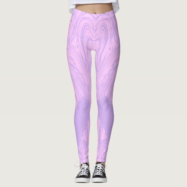 Leggings poster de animal rose sauvage (Devant)