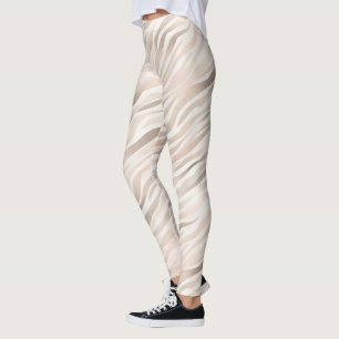 Leggings Poster de animal Zebra Crème Rose