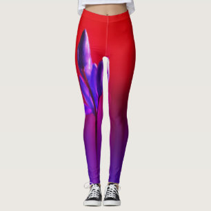 Leggings Poster pourpre Tulip Haze