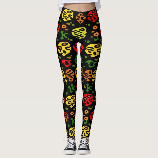 Leggings posters de animaux (Devant)