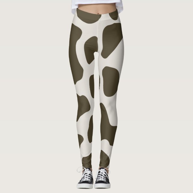 Leggings posters de animaux rouges (Devant)