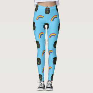 Leggings Pot de dessin en or arc-en-ciel