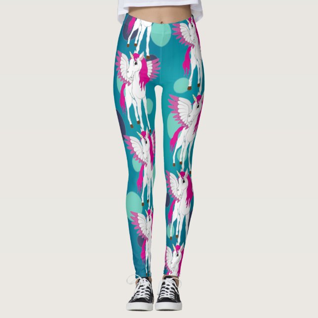 Leggings Pots bleus de la Unicorn (Devant)
