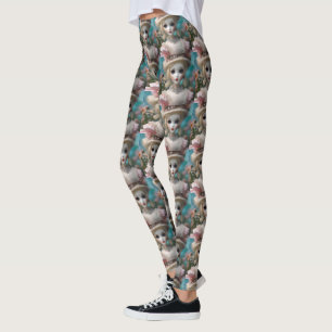 Leggings Poupée Vintage bleue,
