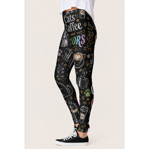 Leggings pour amoureux de café Chats & Café
