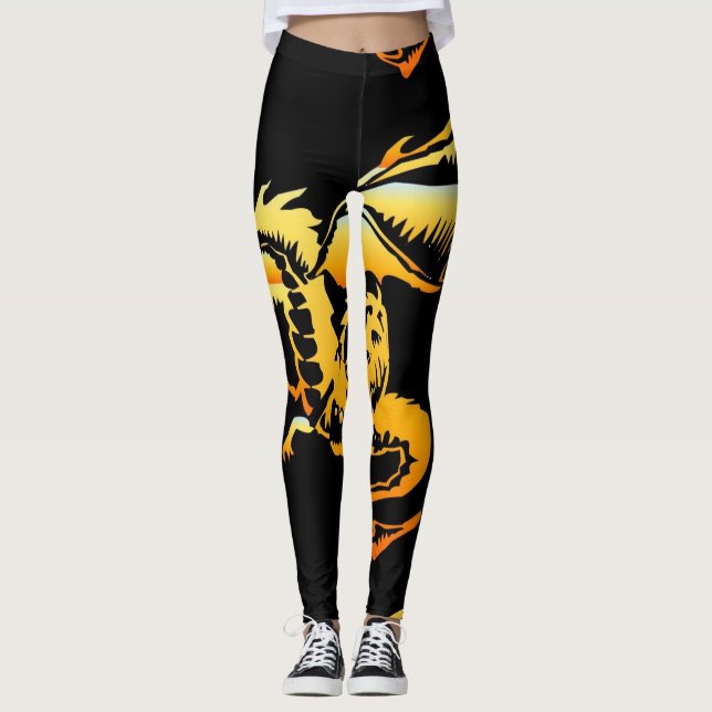 Leggings pour femmes dragons (Devant)
