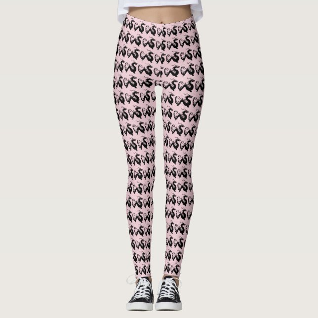 Leggings pour femmes dragons d'Asie (Devant)