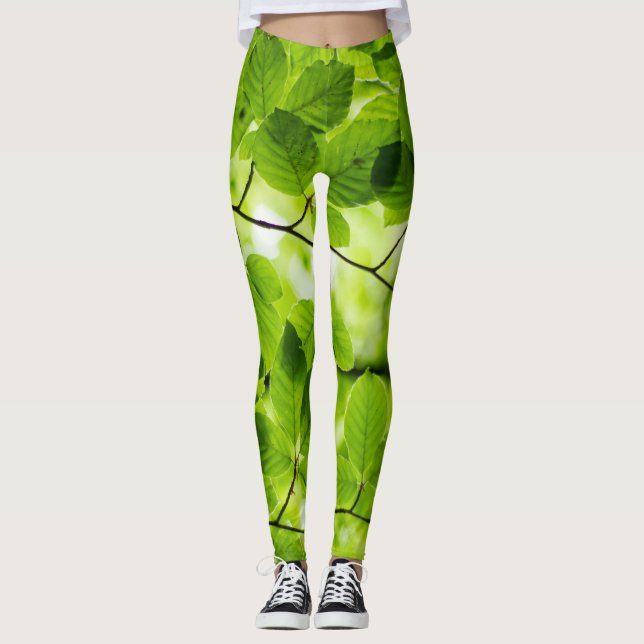 Leggings pour femmes | Feuilles Eco Fitness (Devant)