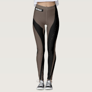 Leggings pour femmes noir et Brown