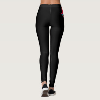 Leggings pour femmes noires avec design de perroqu