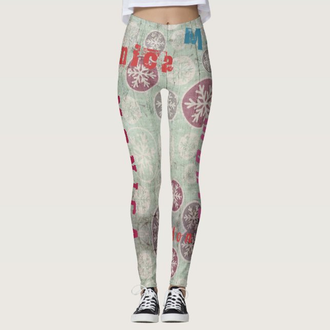 Leggings pour filles de nom personnalisé (Devant)