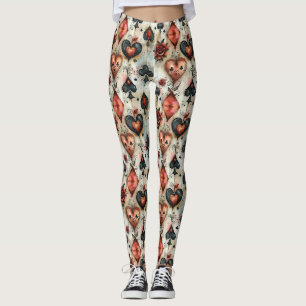 Leggings Pour les amateurs de jeux de cartes. Jouer des sym