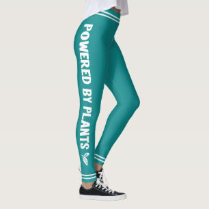Leggings Powered by plante Vegan turquoise minimal