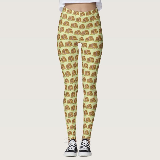 Leggings Pressé Cubain Sandwich Ham fromage Salami PIckle (Devant)