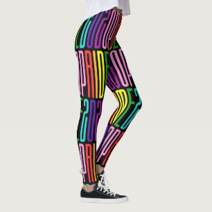 Leggings Pride 2020 Original 8 Stripes LGBT Rainbow Text
