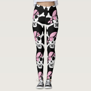Leggings Princesse Pink Skull de pirate